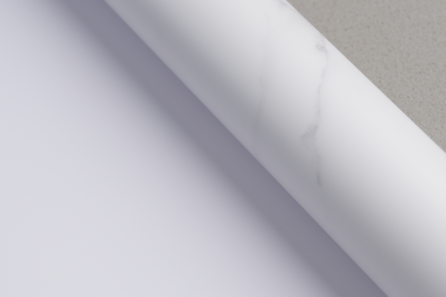 Jazz hvid marmor PVC-udskrivning dekorativ film